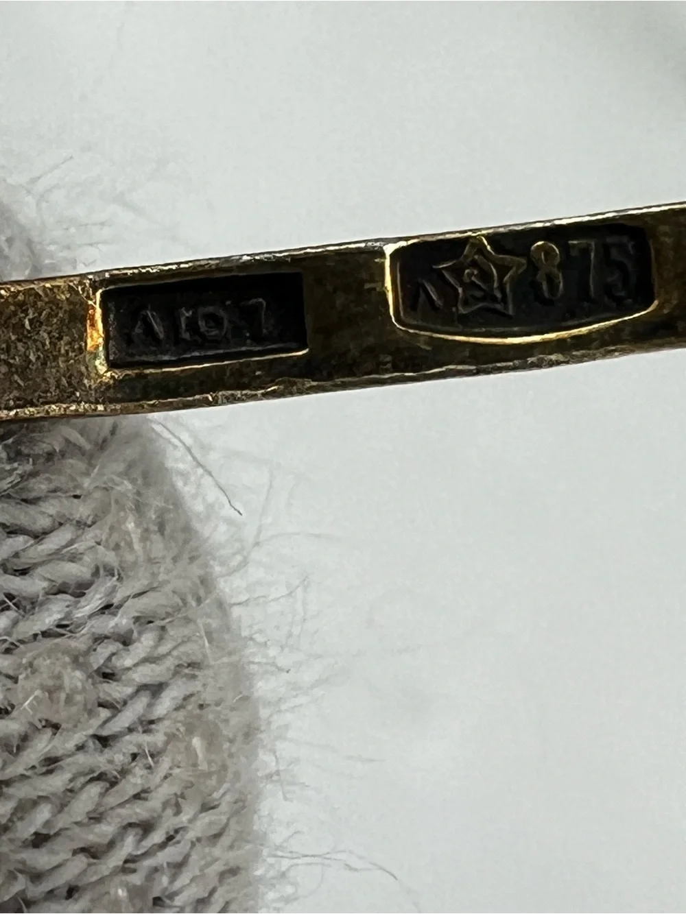 Vintage Soviet-era 875 silver miniature salt spoon